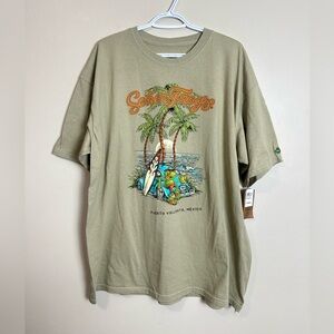 Senor Frogs Size XXL Olive Green Graphic T-Shirt